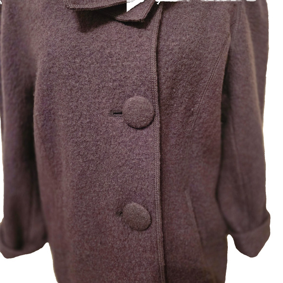 Vintage Sandro Wool Dark Grey Swing Jacket XL - Picture 3 of 16